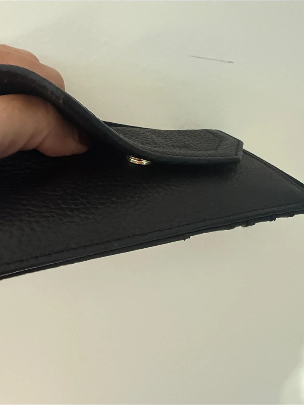 Aimee Kestenberg Black Pebbled Leather Zip Card & Key Holder